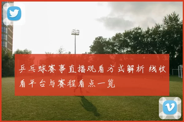 乒乓球赛事直播观看方式解析 线收看平台与赛程看点一览