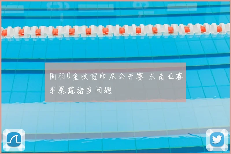 国羽0金收官印尼公开赛 东南亚赛季暴露诸多问题